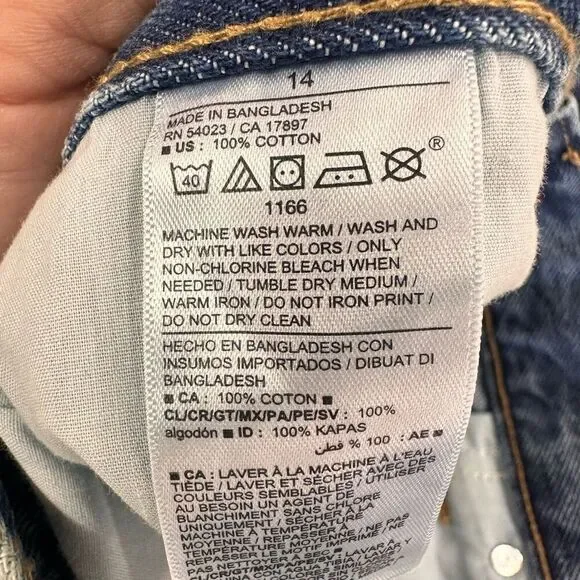 Old Navy Jeans Women’s 14 Low Rise Bootcut Blue‎ Distressed NWT Retro Y2K Cotton - Picture 7 of 8